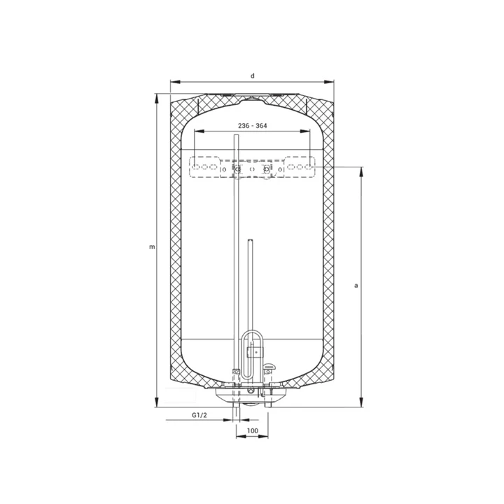 Hajdu AQ ECO 200 ErP Aquastic elektromos forróvíztároló 200 l, függőleges 2112413540
