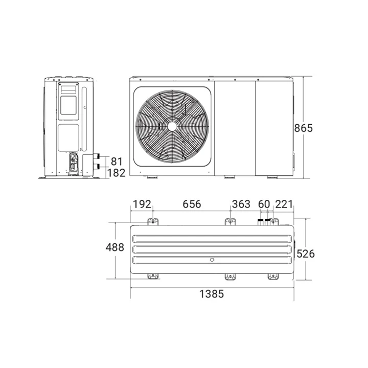 Hajdu HPAW-10 hőszivattyú 10 kW fűtési/hűtési levegő-víz hőszivattyú 10 kW-os teljesítmény 1 fázisra 2239999606 Hajdu HPAW-10 hőszivattyú 10 kW fűtési/hűtési levegő-víz hőszivattyú 10 kW-os teljesítmény 1 fázisra 2239999606