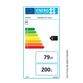 Hajdu IND 200S ErP Sztea indirekt fűtésű forróvíztároló, álló, 200 l, cirkulációs csonkkal 2142433113