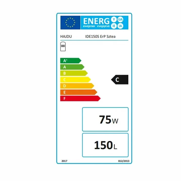 Hajdu IDE 150S ErP Sztea indirekt fűtésű forróvíztároló álló, kerámia villamos pótfűtéssel, 150 l, cirkulációs csonkkal Hajdu IDE 150S ErP Sztea indirekt fűtésű forróvíztároló álló, kerámia villamos pótfűtéssel, 150 l, cirkulációs csonkkal