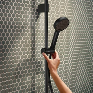 Hansgrohe Activera S term. Z.rendszer, z.csapteleppel Showerpipe 240, 1jet, EcoSmart, Ecostat Fine Varia, matt fekete 28