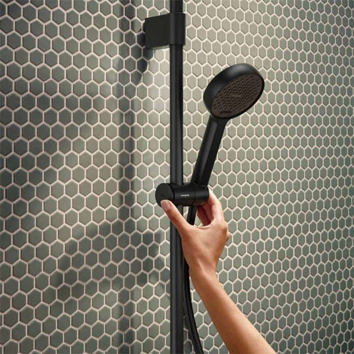Hansgrohe Activera S term. Z.rendszer, z.csapteleppel Showerpipe 240, 1jet, EcoSmart, Ecostat Fine Varia, matt fekete 28