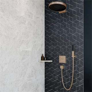 Hansgrohe AddStoris sarokpolc, szálcsiszolt bronz 41741140 Hansgrohe AddStoris sarokpolc, szálcsiszolt bronz 41741140