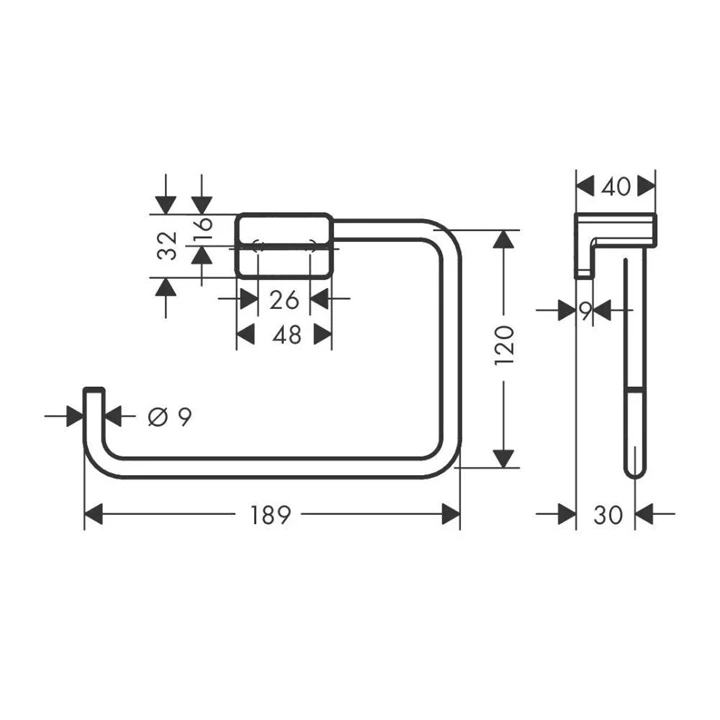 Hansgrohe AddStoris törölközőtartó, kampós, polírozott arany hatású 41754990 Hansgrohe AddStoris törölközőtartó, kampós, polírozott arany hatású 41754990