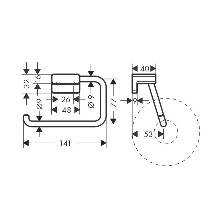 Hansgrohe AddStoris WC papír tartó fedlap nélkül polírozott arany hatású 41771990 Hansgrohe AddStoris WC papír tartó fedlap nélkül polírozott arany hatású 41771990