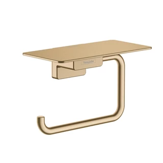 Hansgrohe AddStoris wc papír tartó polccal, szálcsiszolt bronz 41772140 Hansgrohe AddStoris wc papír tartó polccal, szálcsiszolt bronz 41772140
