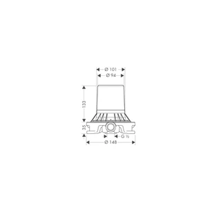 Hansgrohe Axor alaptest szabadonálló kádcsaptelephez DN15 10452180 Hansgrohe Axor alaptest szabadonálló kádcsaptelephez DN15 10452180