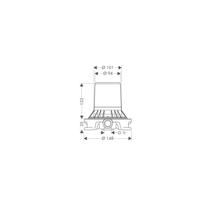 Hansgrohe Axor alaptest szabadonálló kádcsaptelephez DN15 10452180 Hansgrohe Axor alaptest szabadonálló kádcsaptelephez DN15 10452180