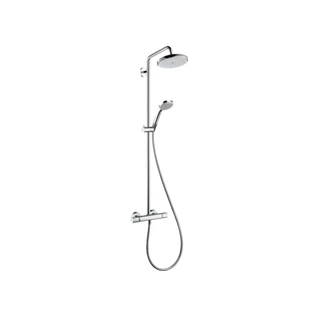 Hansgrohe Croma 220 Showerpipe 400 mm-es elforgatható zuhanykarral, DN15, króm 27185000