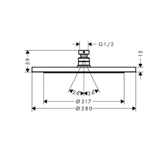 Hansgrohe Croma 280 1jet fejzuhany 26220000
