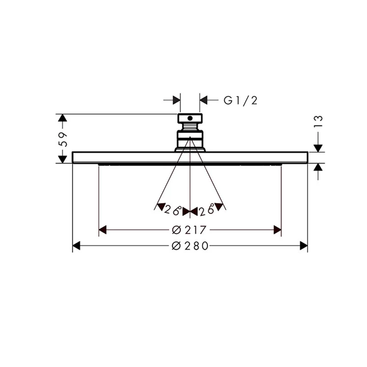Hansgrohe Croma 280 1jet fejzuhany 26220000