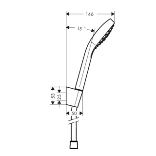 Hansgrohe Croma Select E 1jet Porter szett 1,60m, króm/fehér 26412400