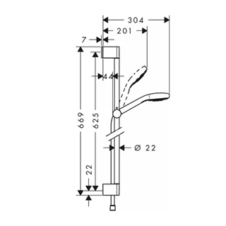 Hansgrohe Croma Select E Zuhanyszett Vario 65 cm-es zuhanyrúddal, EcoSmart 26583400 Hansgrohe Croma Select E Zuhanyszett Vario 65 cm-es zuhanyrúddal, EcoSmart 26583400