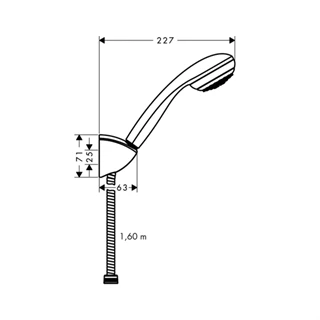 Hansgrohe Crometta 85 Zuhanytartó szett Mono 160 cm-es zuhanytömlővel 27577000 Hansgrohe Crometta 85 Zuhanytartó szett Mono 160 cm-es zuhanytömlővel 27577000