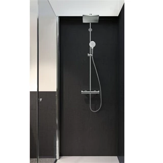 Hansgrohe Crometta E 240 Showerpipe termosztátos csapteleppel, króm 27271000 Hansgrohe Crometta E 240 Showerpipe termosztátos csapteleppel, króm 27271000