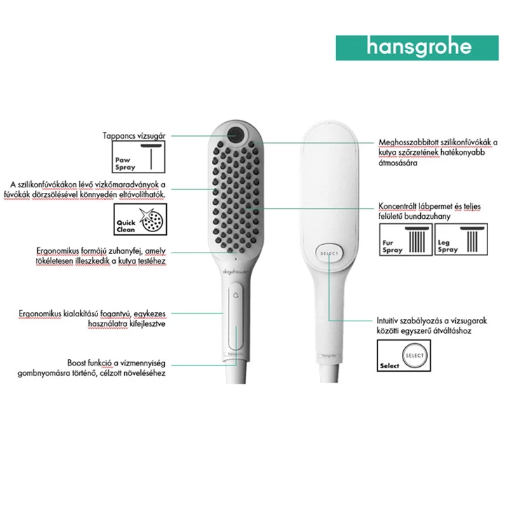 Hansgrohe DogShower kutyazuhany 150 3jet Select, matt fehér 26640700