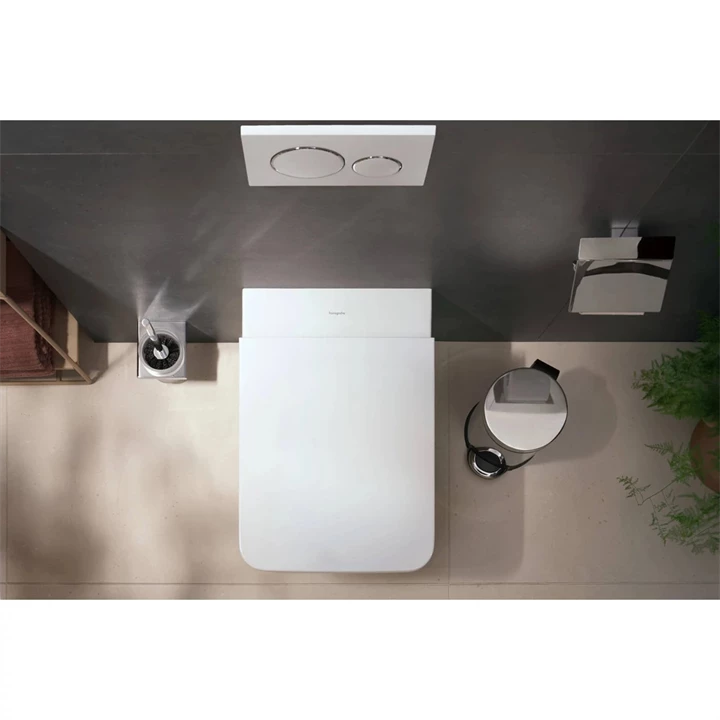 Hansgrohe EluPura Original Q WC-szett , fali rögzítésű WC 540, AquaChannel Flush, fedél Fehér 60208450