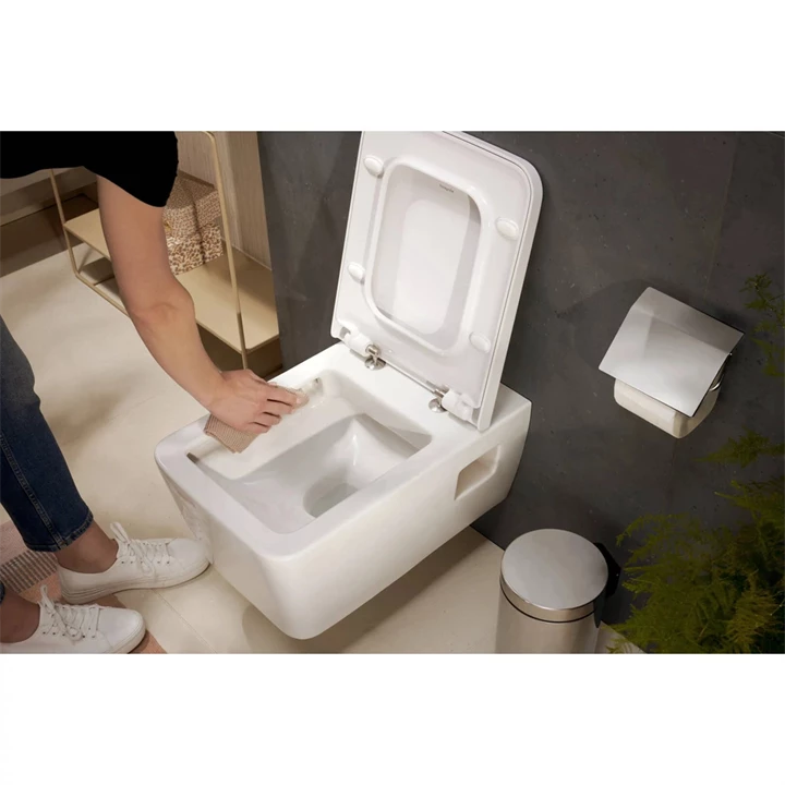 Hansgrohe EluPura Original Q WC-szett , fali rögzítésű WC 540, AquaChannel Flush, fedél Fehér 60208450