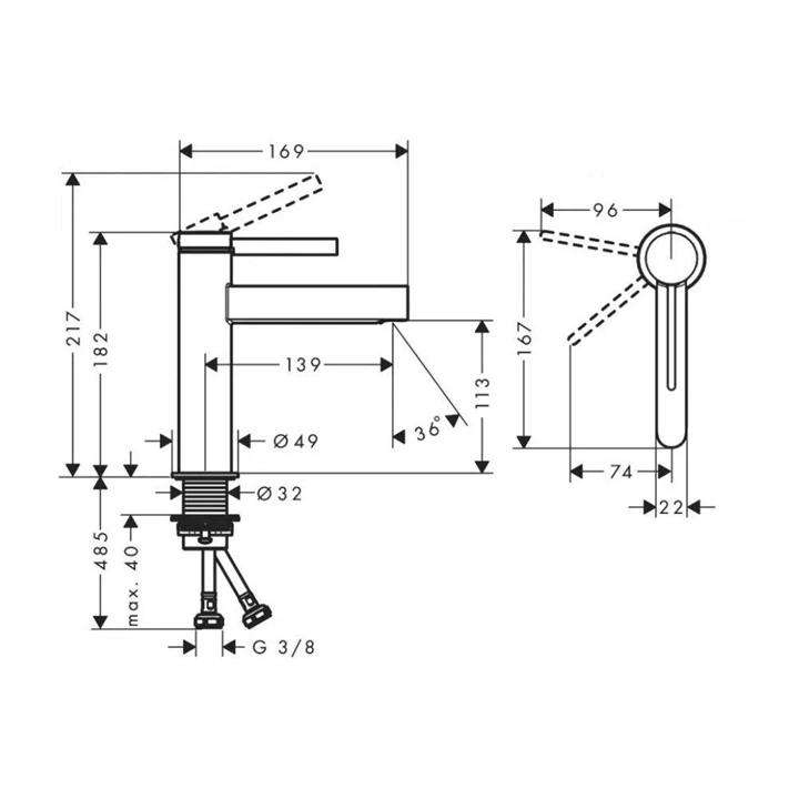 Hansgrohe Finoris egykaros mosdócsaptelep 100, CoolStart, push-open lefolyógarnitúrával, króm 76024000 Hansgrohe Finoris egykaros mosdócsaptelep 100, CoolStart, push-open lefolyógarnitúrával, króm 76024000