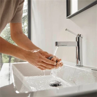 Hansgrohe Finoris egykaros mosdócsaptelep 100, CoolStart, push-open lefolyógarnitúrával, króm 76024000 Hansgrohe Finoris egykaros mosdócsaptelep 100, CoolStart, push-open lefolyógarnitúrával, króm 76024000