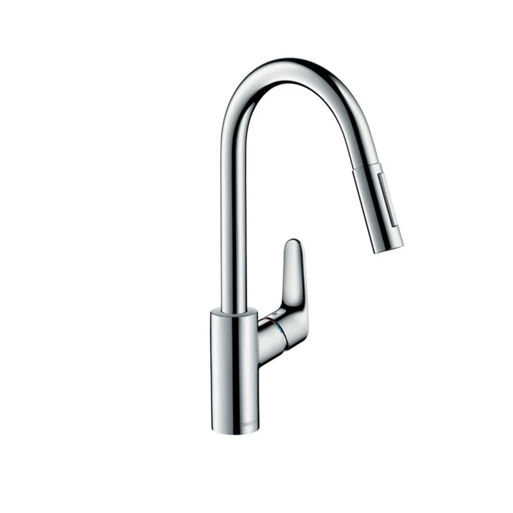Hansgrohe Focus konyhai csaptelep, kihúzható zuhanyfejjel, króm 31815000
