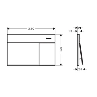 Hansgrohe iFrame Element E nyomólap, dual mennyiség, szálcsiszolt bronz 66003140