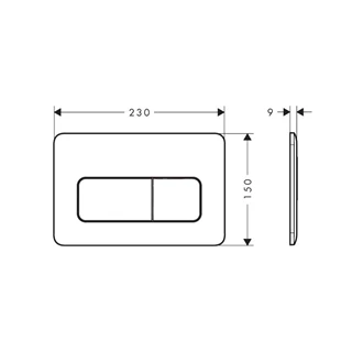 Hansgrohe iFrame Original Q nyomólap, dual mennyiség, fehér 66001450