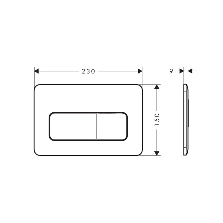 Hansgrohe iFrame Original Q nyomólap, dual mennyiség, fehér 66001450