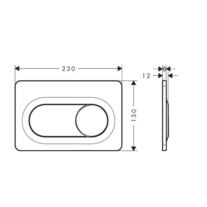 Hansgrohe iFrame Original S nyomólap, dual mennyiség, fehér 66002450