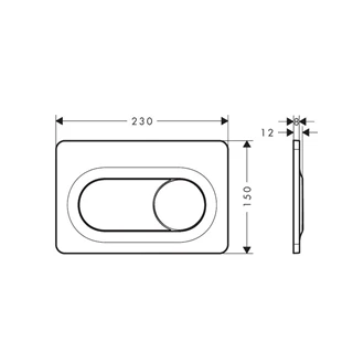 Hansgrohe iFrame Original S nyomólap, dual mennyiség, matt fekete 66002670
