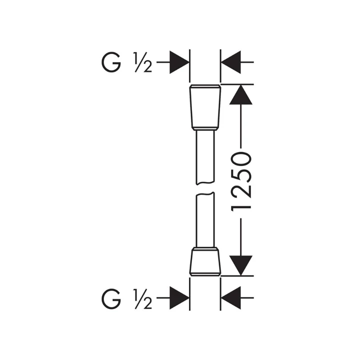 Hansgrohe Isiflex zuhanytömlő DN15 1,25 m, matt fekete 28272670 Hansgrohe Isiflex zuhanytömlő DN15 1,25 m, matt fekete 28272670