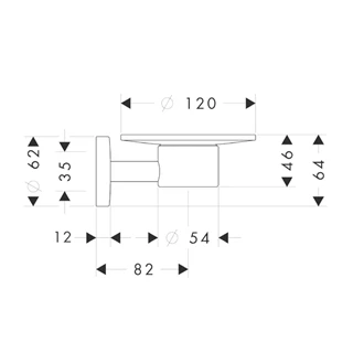 Hansgrohe Logis E/S üveg szappantartó, króm 40515000 Hansgrohe Logis E/S üveg szappantartó, króm 40515000