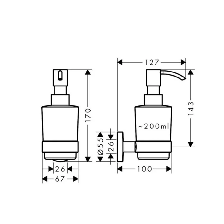 Hansgrohe Logis Universal Logis Universal folyékonyszappan adagoló, króm 41714000