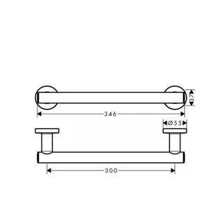 Hansgrohe Logis Universal kapaszkodó/törölközőtartó 41713000 Hansgrohe Logis Universal kapaszkodó/törölközőtartó 41713000