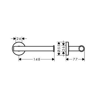 Hansgrohe Logis Universal wc-papír tartó fedél nélkül 41726000 Hansgrohe Logis Universal wc-papír tartó fedél nélkül 41726000