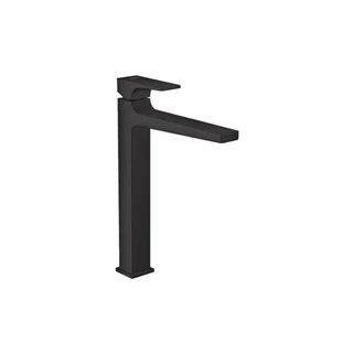 Hansgrohe Metropol egykaros mosdócsaptelep 260 Push-Open lefolyógarnitúrával normál fogantyú, matt fekete 32512670
