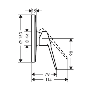 Hansgrohe Novus Loop falsík alatti zuhanycsaptelep, króm (ibox alapszereléssel) 71365000