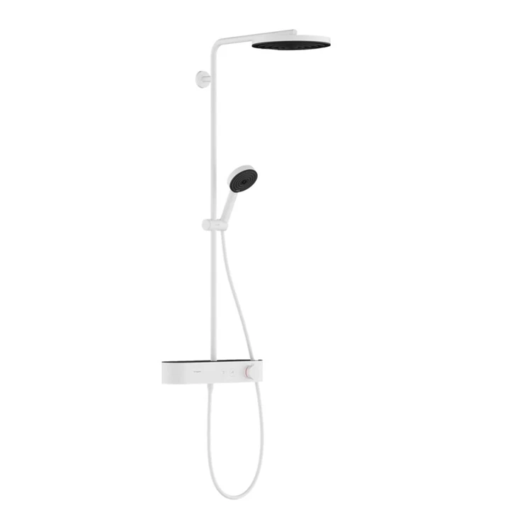 Hansgrohe Pulsify S term. Z.rendsz, z.csapteleppel Showerpipe 260, 1 jet EcoSmart és ShowerTablet Select 400, matt fehér