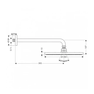 Hansgrohe Raindance S 300 Air 1jet fejzuhany 26601000 Hansgrohe Raindance S 300 Air 1jet fejzuhany 26601000