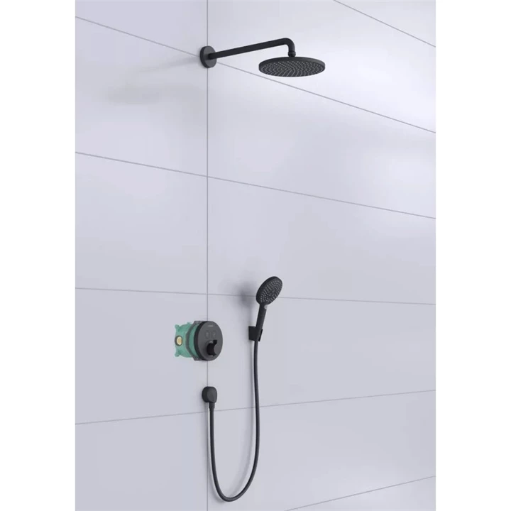 Hansgrohe Raindance S Zuhanyrendszer 240, 1 jet PowderRain és Shower Select S matt fekete 27959670 Hansgrohe Raindance S Zuhanyrendszer 240, 1 jet PowderRain és Shower Select S matt fekete 27959670