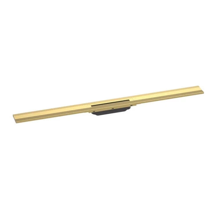 Hansgrohe RainDrain Flex oldalfal mellé zuhanylefolyó 100 cm, vágható, polírozott arany hatású 56053990