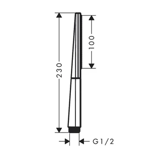 Hansgrohe Rainfinity keskeny kézizuhany 100 1jet, króm 26866000 Hansgrohe Rainfinity keskeny kézizuhany 100 1jet, króm 26866000
