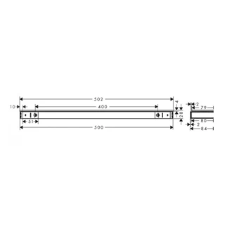Hansgrohe Rainfinity polc 500, polírozott arany hatású / grafit 26844990