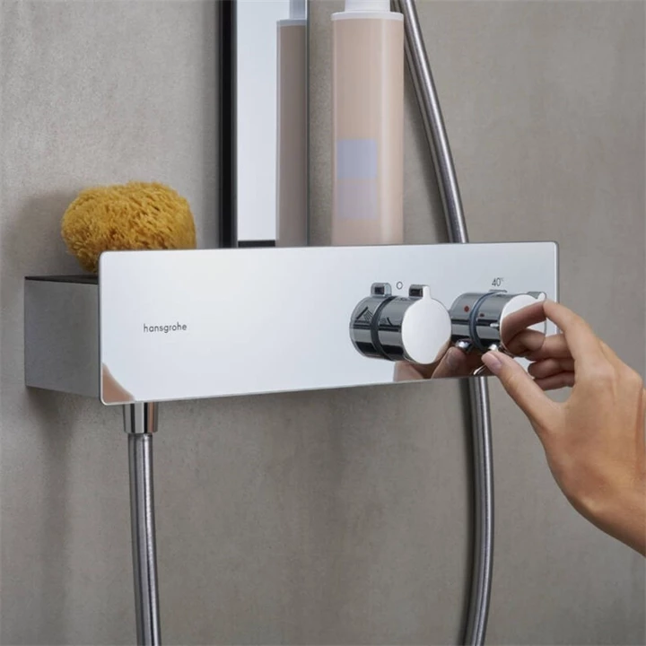 Hansgrohe Rainfinity Showerpipe 360 1jet zuhanyrendszer, króm 26853000 Hansgrohe Rainfinity Showerpipe 360 1jet zuhanyrendszer, króm 26853000