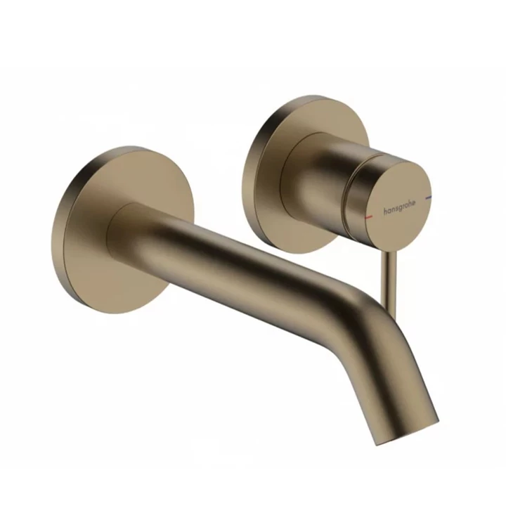 Hansgrohe Tecturis S víztakarékos falsík alatti mosdó csaptelep 16,5 cm-es kifolyóval, szálcsiszolt bronz 73350140 Hansgrohe Tecturis S víztakarékos falsík alatti mosdó csaptelep 16,5 cm-es kifolyóval, szálcsiszolt bronz 73350140