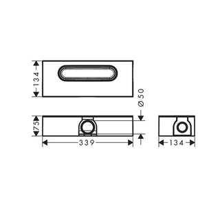 Hansgrohe uBox universal alapkészlet lineáris zuhanylefolyóhoz, standard telepítéshez 01001180 Hansgrohe uBox universal alapkészlet lineáris zuhanylefolyóhoz, standard telepítéshez 01001180