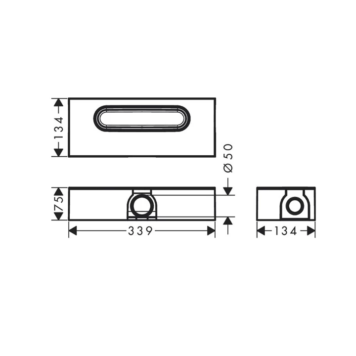 Hansgrohe uBox universal alapkészlet lineáris zuhanylefolyóhoz, standard telepítéshez 01001180 Hansgrohe uBox universal alapkészlet lineáris zuhanylefolyóhoz, standard telepítéshez 01001180
