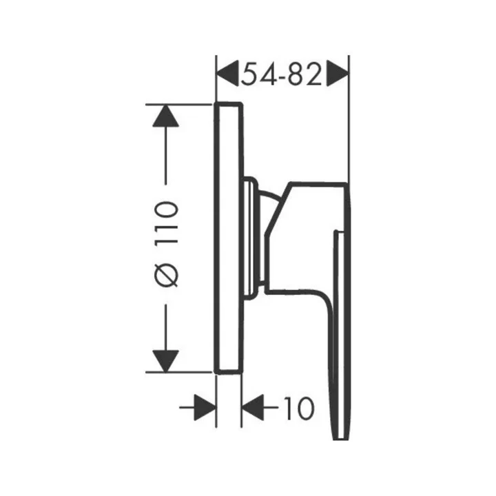 Hansgrohe Vernis Blend egykaros zuhanycsaptelep falsík alatti szereléshez 71667000