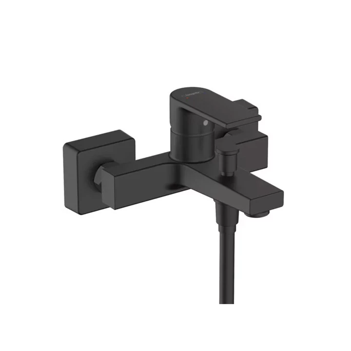 Hansgrohe Vernis Shape egykaros kádcsaptelep falsíkon kívüli szereléshez, matt fekete 71450670 Hansgrohe Vernis Shape egykaros kádcsaptelep falsíkon kívüli szereléshez, matt fekete 71450670