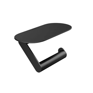 Hansgrohe WallStoris wc papír tartó, polccal, matt fekete 27928670